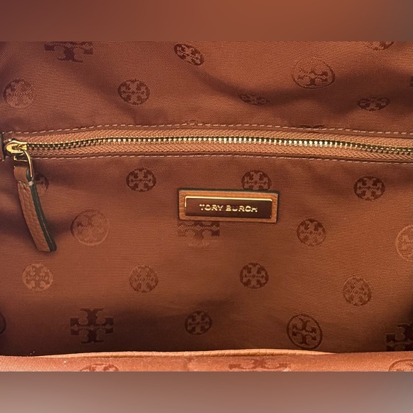 Tory Burch Large Thea Backpack Leather Brown with Gold zippers - Picture 12 of 15